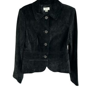 LOFT Black Suede Blazer